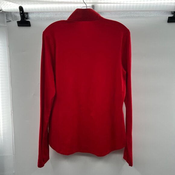 Under Armour Women's Active Collared Pullover Top Red Size Large Maryland - Picture 7 of 8